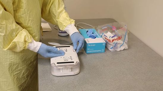 Thumbnail for the video showing decontamination of medical equipment