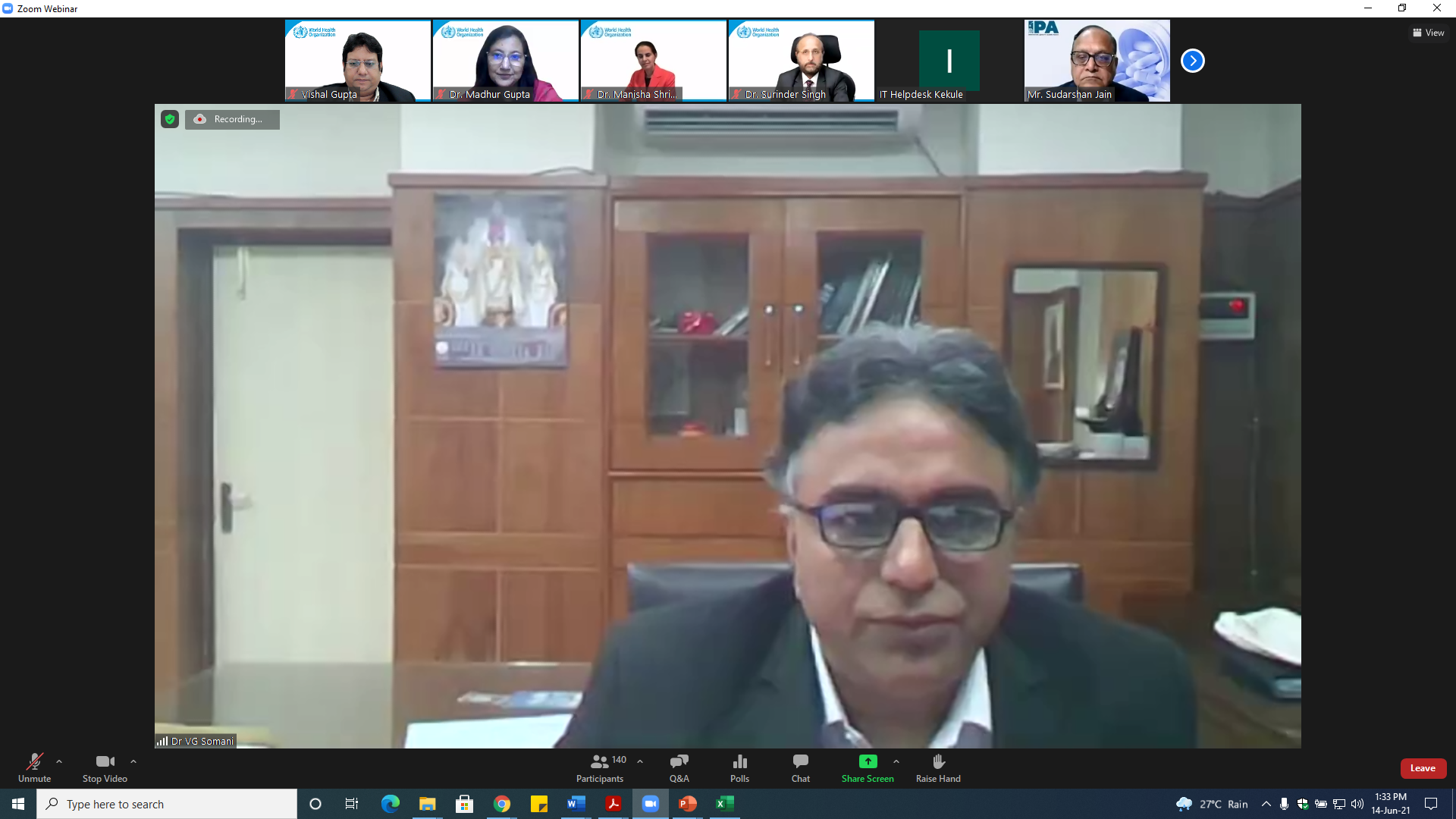Dr V.G. Somani, Drug Controller General of India, Ministry of Health & Family Welfare