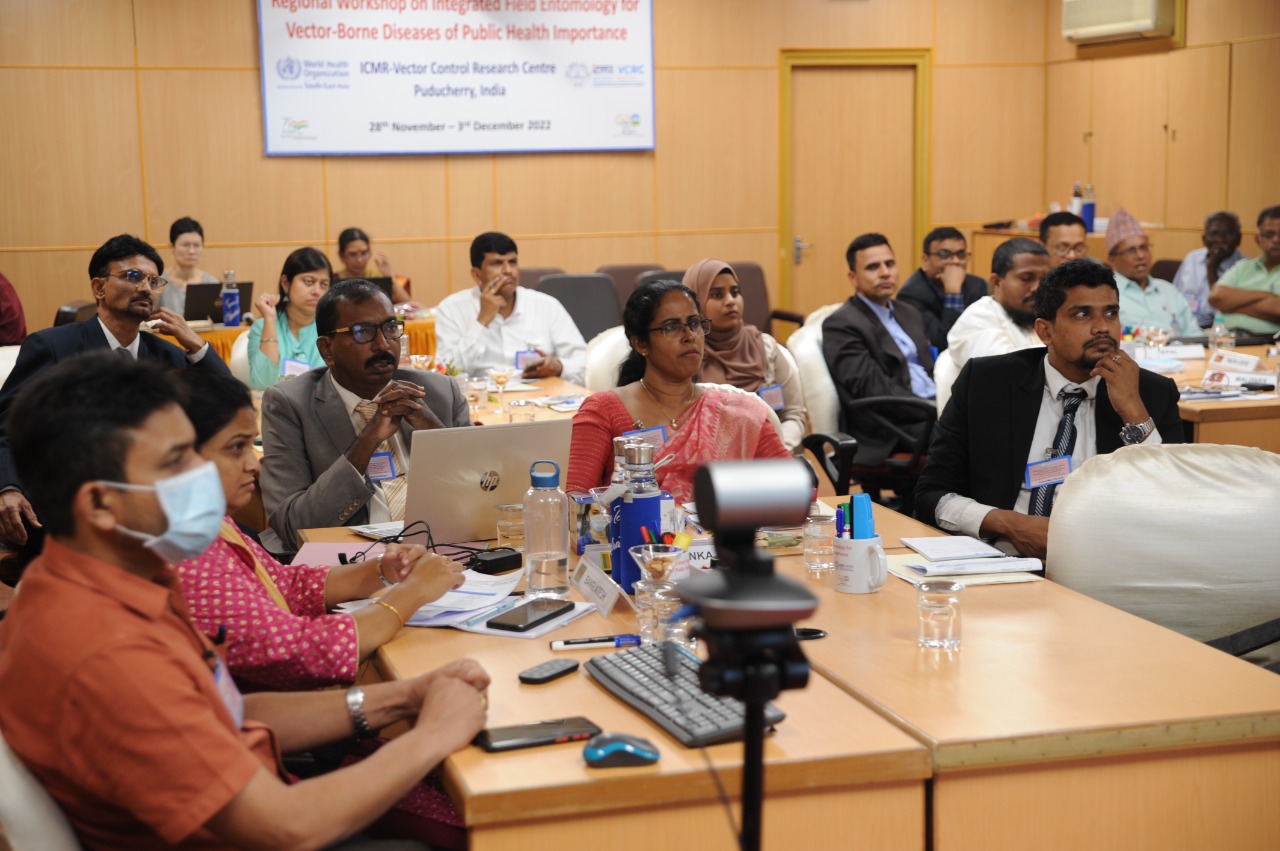 Participants during a lecture by experts